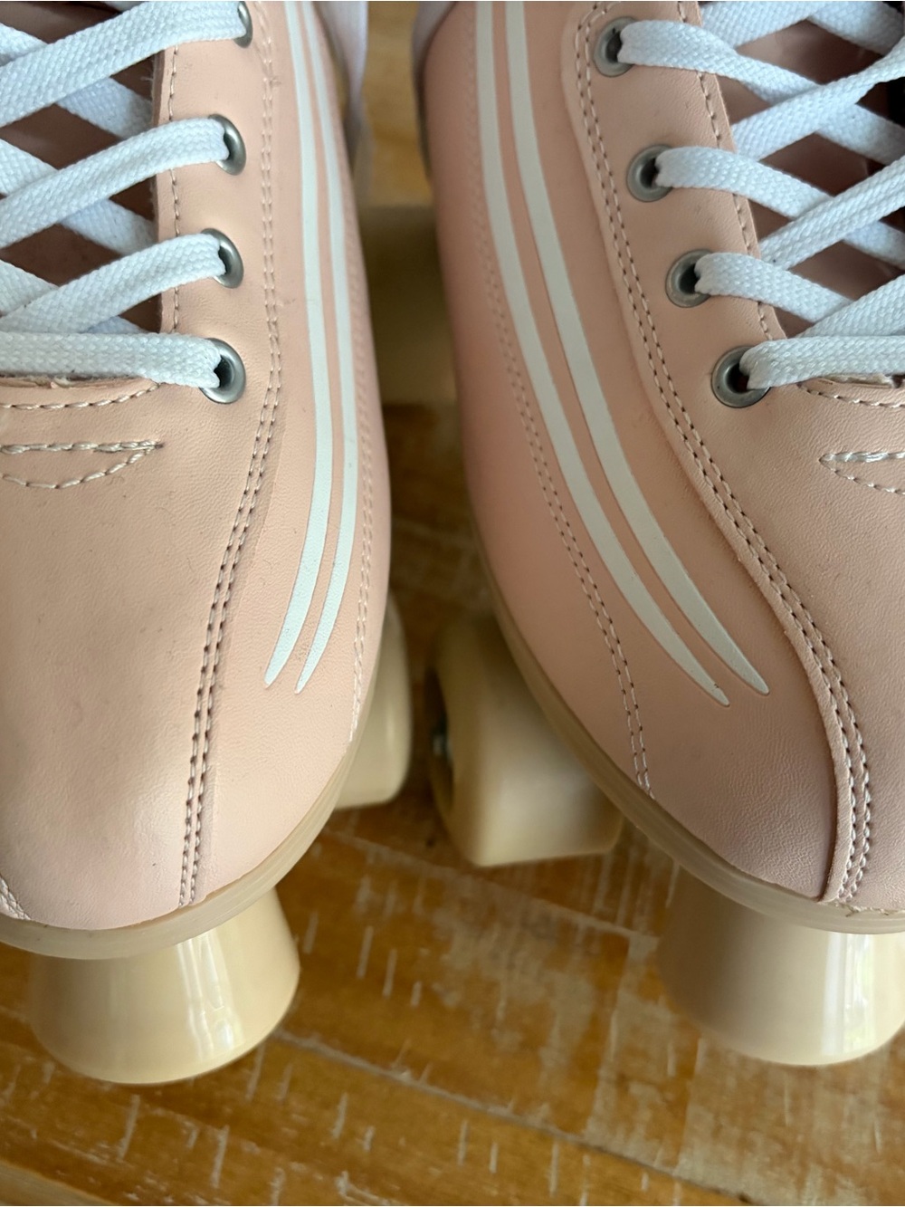 Altar'd State Pink Roller Skates with White Stripes
